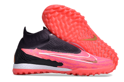 Men's Nike Phantom GX Elite DF Link TF Football Shoes - Pink/Gold/White/Black
