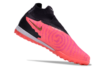 Men's Nike Phantom GX Elite DF Link TF Football Shoes - Pink/Gold/White/Black
