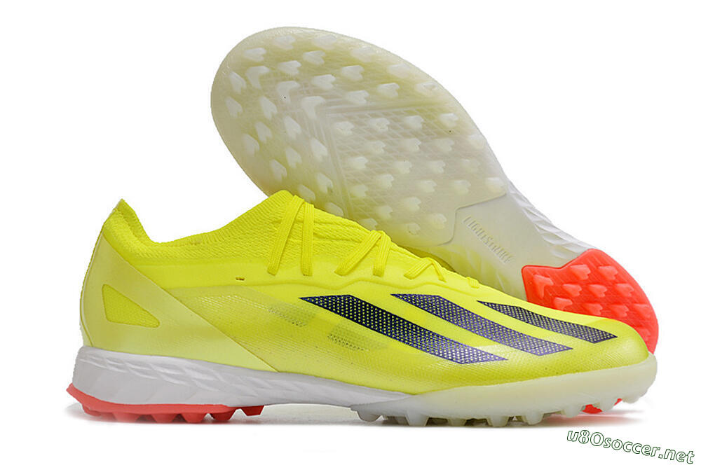 Men's Adidas X Crazyfast.1 TF Football Shoes - Yellow/Black/White 2