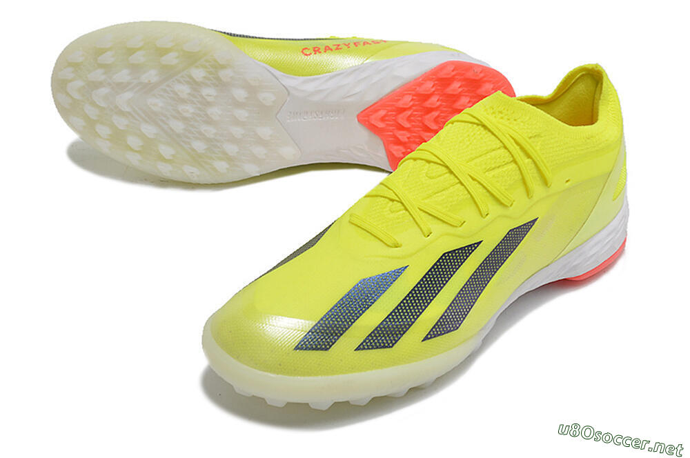 Men's Adidas X Crazyfast.1 TF Football Shoes - Yellow/Black/White 3