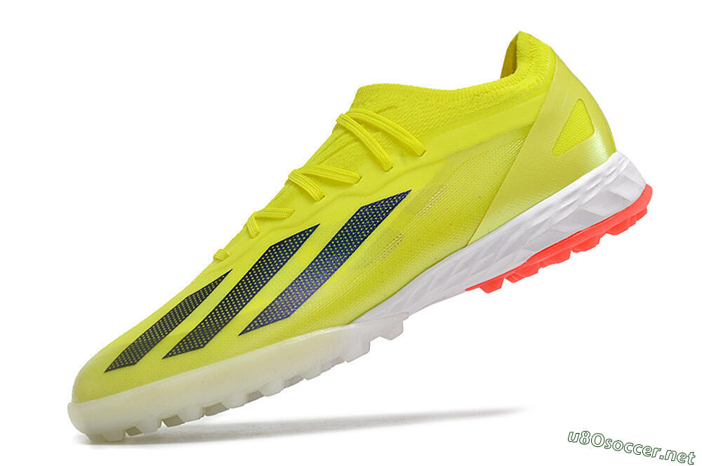 Men's Adidas X Crazyfast.1 TF Football Shoes - Yellow/Black/White 5