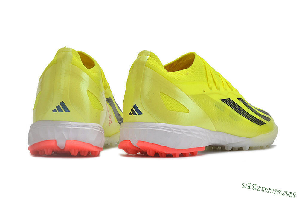 Men's Adidas X Crazyfast.1 TF Football Shoes - Yellow/Black/White 6