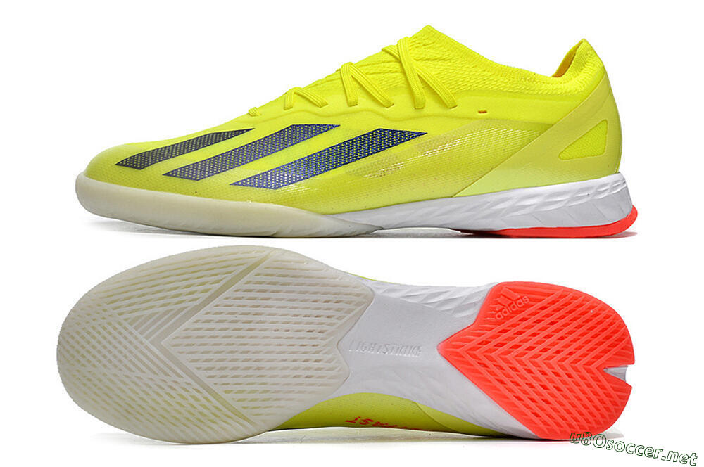 Men's Adidas X Crazyfast.1 IC Football Shoes - Yellow/Black/White 1