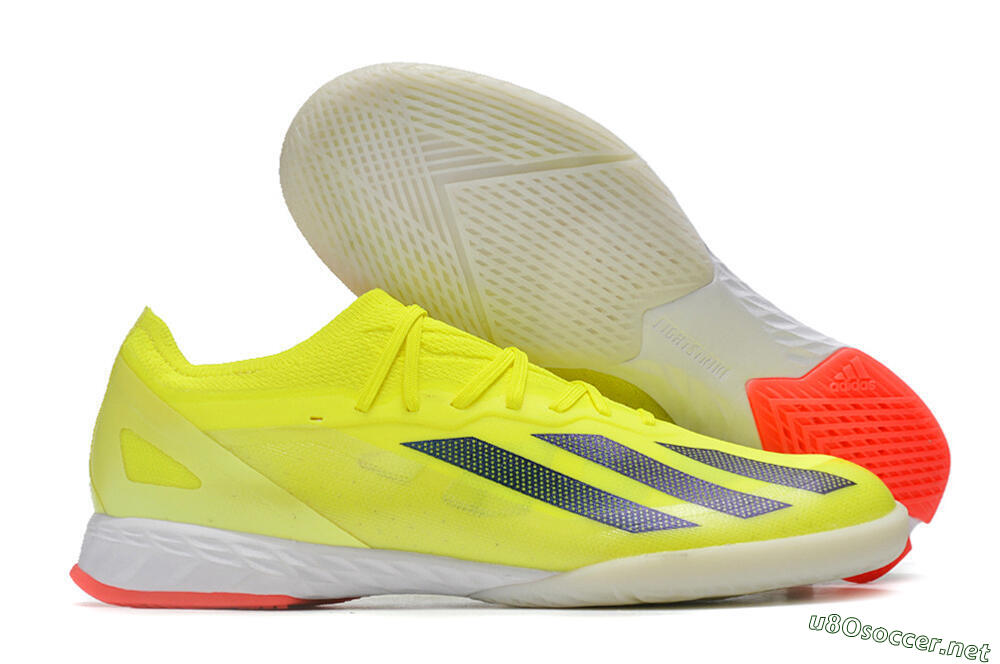 Men's Adidas X Crazyfast.1 IC Football Shoes - Yellow/Black/White 2