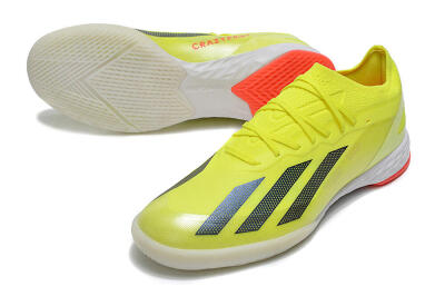 Men's Adidas X Crazyfast.1 IC Football Shoes - Yellow/Black/White