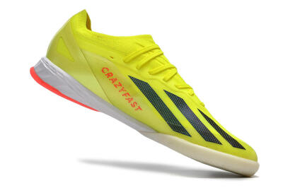 Men's Adidas X Crazyfast.1 IC Football Shoes - Yellow/Black/White