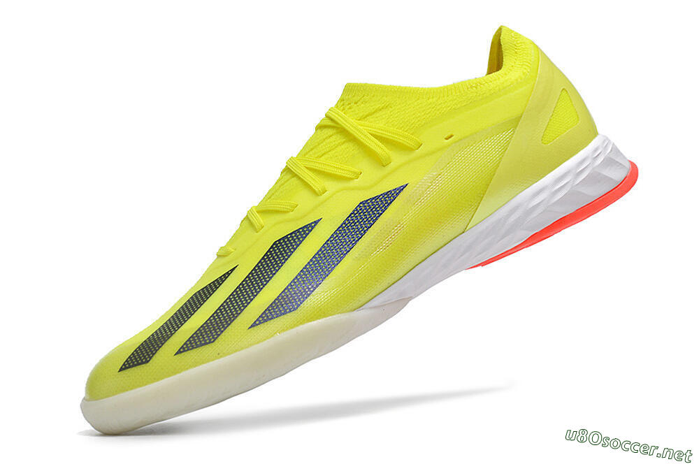 Men's Adidas X Crazyfast.1 IC Football Shoes - Yellow/Black/White 5