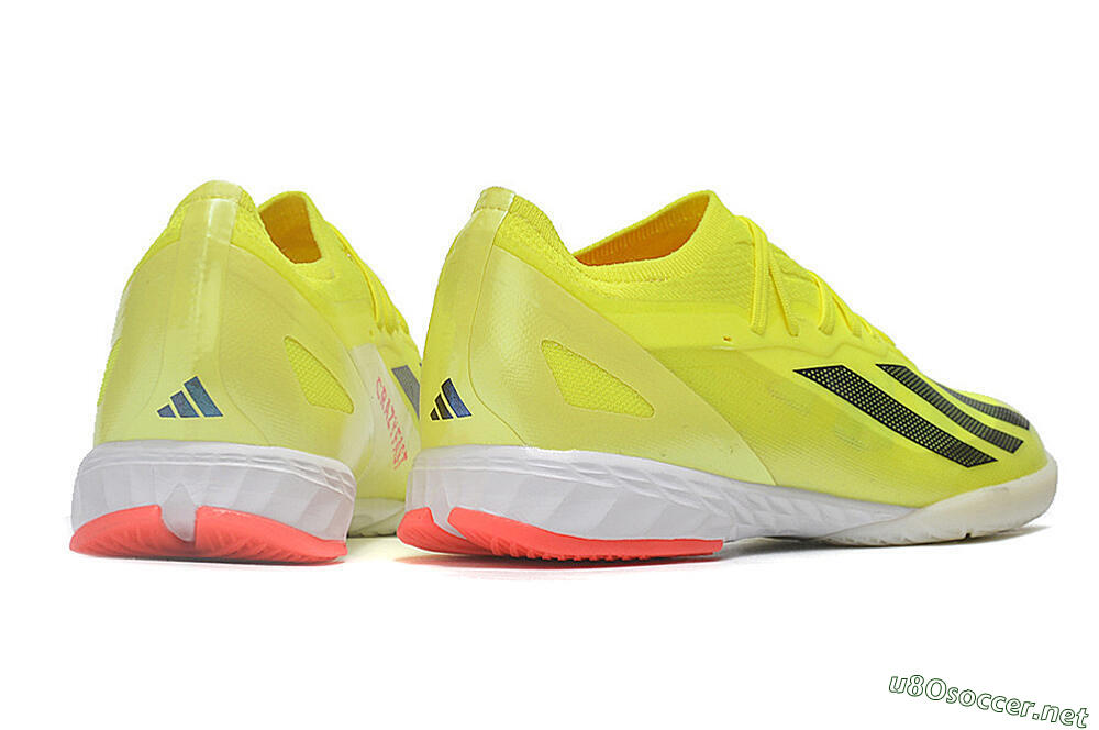 Men's Adidas X Crazyfast.1 IC Football Shoes - Yellow/Black/White 6