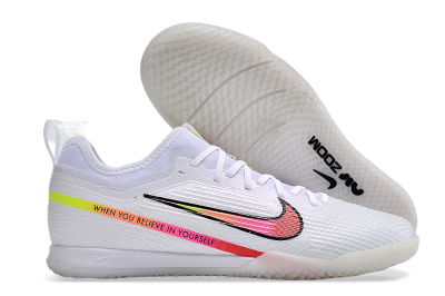 Men's Nike Air Zoom Mercurial Vapor 15 Pro IC Football Shoes - White/Pink/Black/Yellow