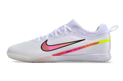 Men's Nike Air Zoom Mercurial Vapor 15 Pro IC Football Shoes - White/Pink/Black/Yellow