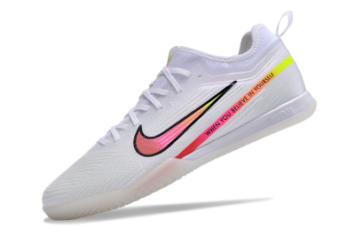 Men's Nike Air Zoom Mercurial Vapor 15 Pro IC Football Shoes - White/Pink/Black/Yellow