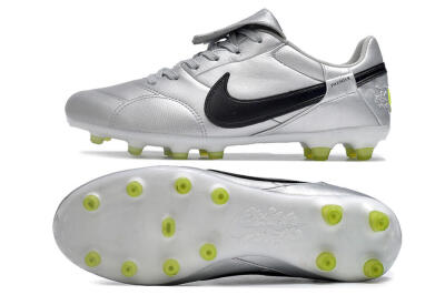 Men's Nike The Premier 3 FG Football Boots - Silver/Black/Yellow