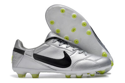 Men's Nike The Premier 3 FG Football Boots - Silver/Black/Yellow