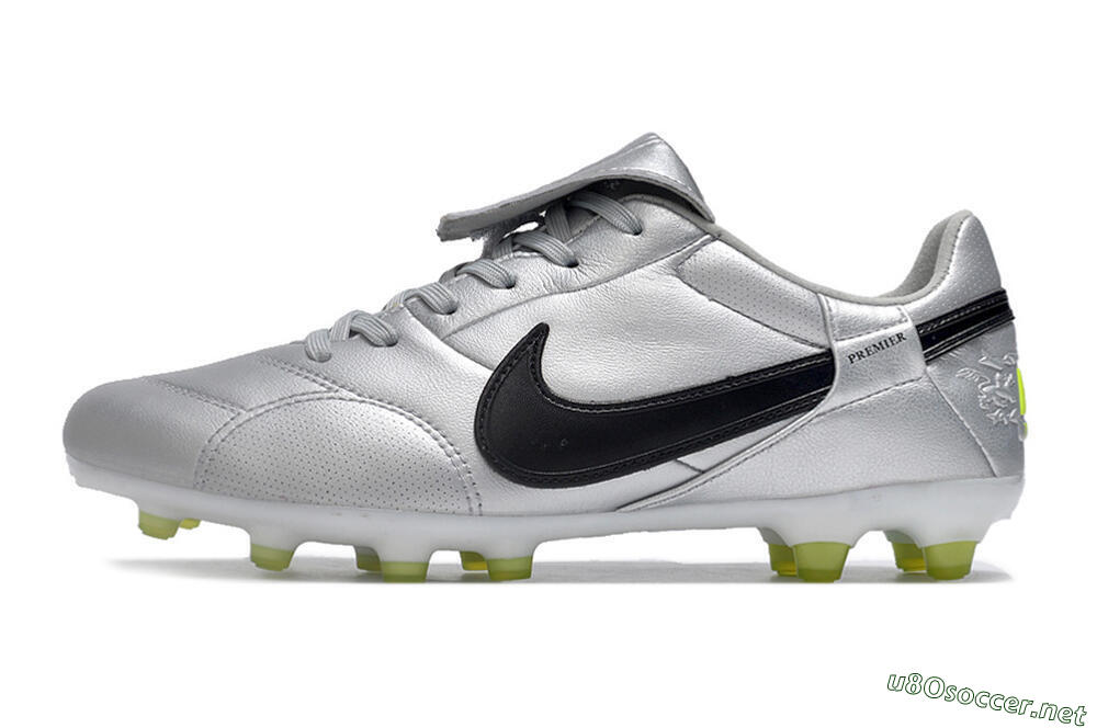 Men's Nike The Premier 3 FG Football Boots - Silver/Black/Yellow 0