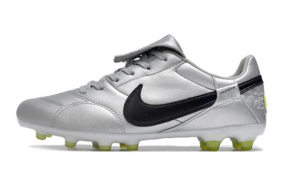 Men's Nike The Premier 3 FG Football Boots - Silver/Black/Yellow