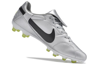 Men's Nike The Premier 3 FG Football Boots - Silver/Black/Yellow