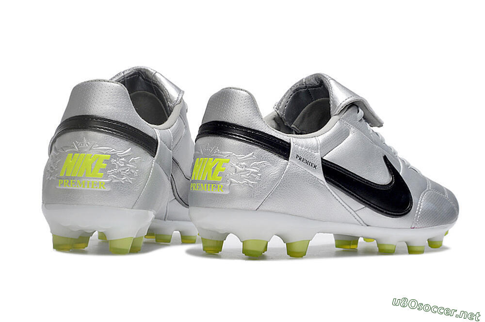 Men's Nike The Premier 3 FG Football Boots - Silver/Black/Yellow 6
