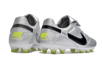 Men's Nike The Premier 3 FG Football Boots - Silver/Black/Yellow