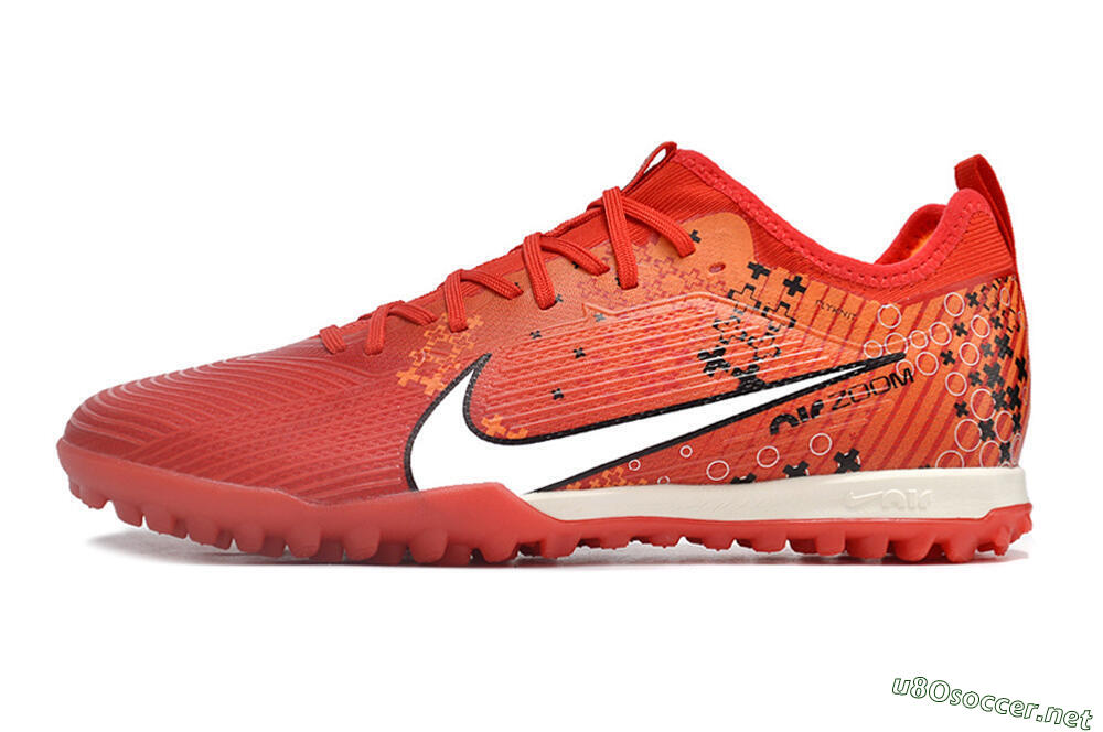 Men's Nike Air Zoom Mercurial Vapor 15 Pro TF Football Shoes - Red/White/Black 0