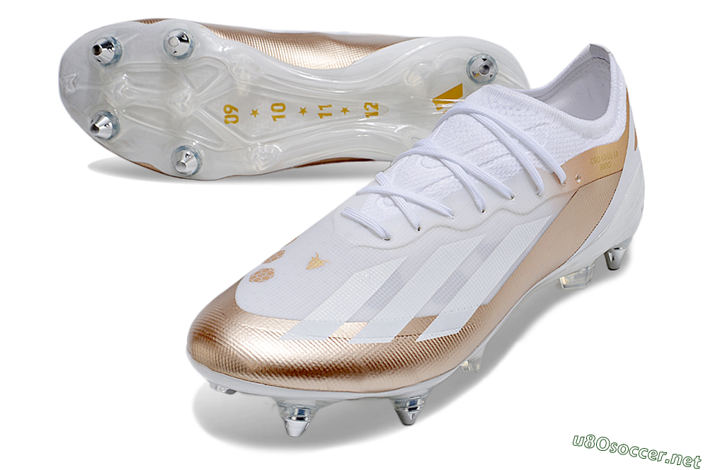 Men's Adidas X Crazyfast.1 SG Football Boots - White/Gold/Silver 3