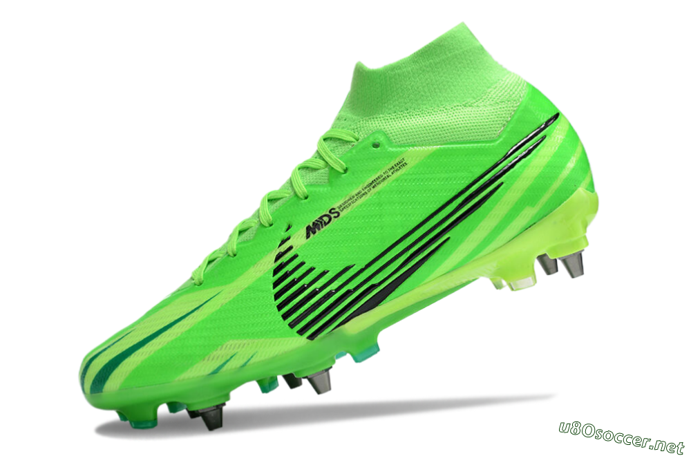 Men's Nike Air Zoom Mercurial Superfly 9 Elite SG Football Boots - Green/Black/Yellow 5