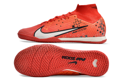 Men's Nike Air Zoom Mercurial Superfly 9 Elite IC Football Shoes - Red/White/Black