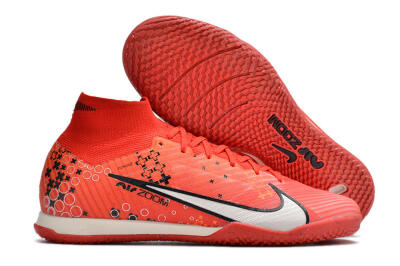 Men's Nike Air Zoom Mercurial Superfly 9 Elite IC Football Shoes - Red/White/Black