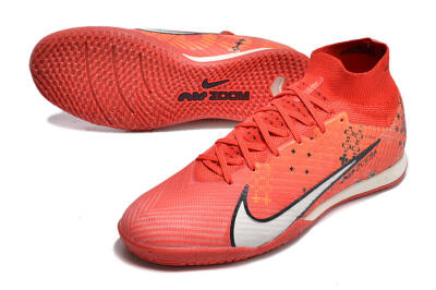 Men's Nike Air Zoom Mercurial Superfly 9 Elite IC Football Shoes - Red/White/Black