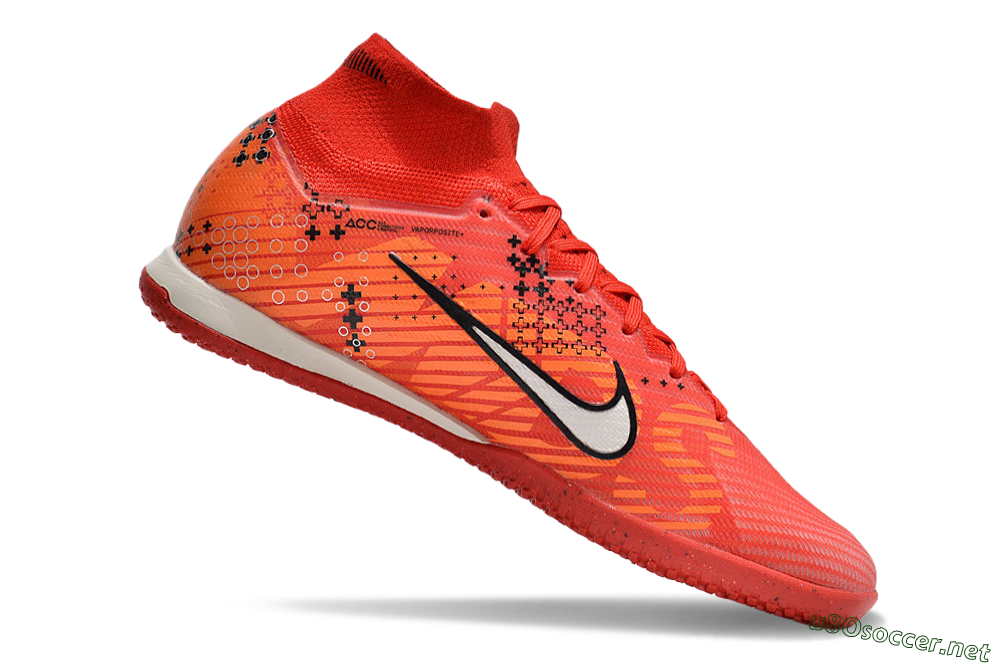 Men's Nike Air Zoom Mercurial Superfly 9 Elite IC Football Shoes - Red/White/Black 4