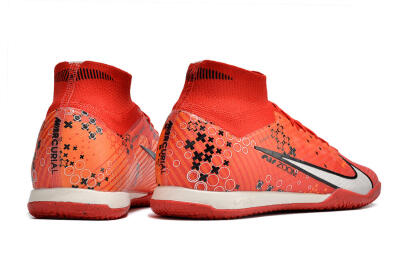 Men's Nike Air Zoom Mercurial Superfly 9 Elite IC Football Shoes - Red/White/Black