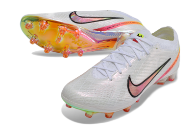 Men's Nike Air Zoom Mercurial Vapor 15 Elite AG Football Boots - White/Pink/Black/Yellow/Gold