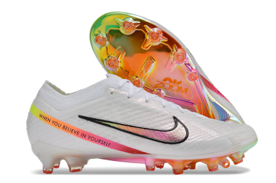 Men's Nike Air Zoom Mercurial Vapor 15 Elite AG Football Boots - White/Pink/Black/Yellow/Gold