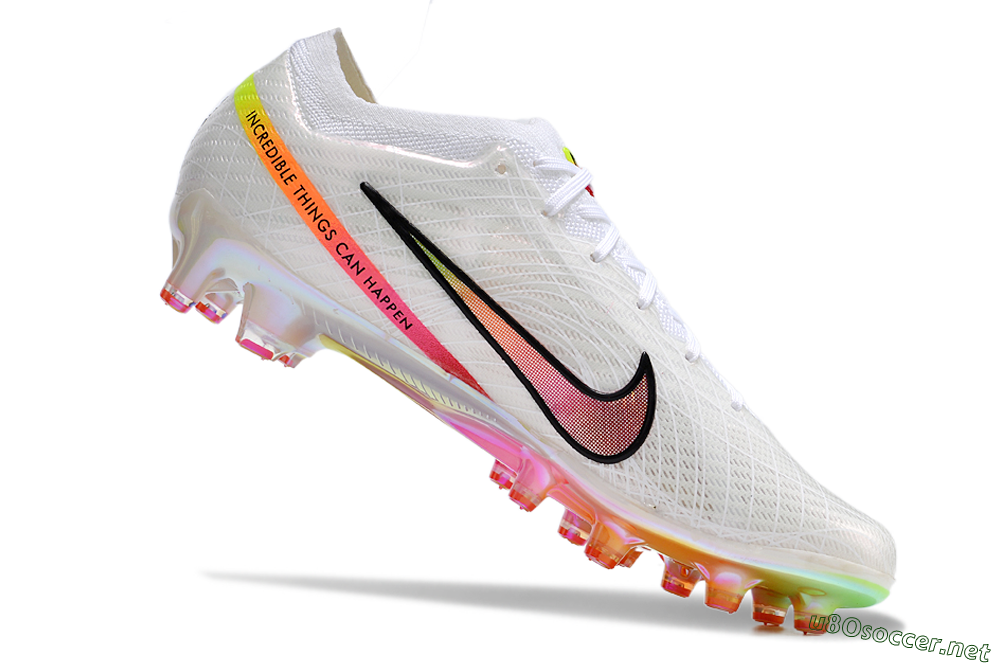 Men's Nike Air Zoom Mercurial Vapor 15 Elite AG Football Boots - White/Pink/Black/Yellow/Gold 4