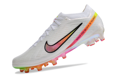 Men's Nike Air Zoom Mercurial Vapor 15 Elite AG Football Boots - White/Pink/Black/Yellow/Gold