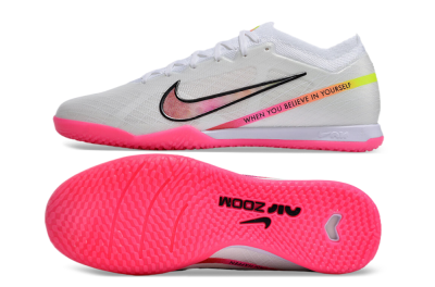 Men's Nike Air Zoom Mercurial Vapor 15 Elite IC Football Shoes - White/Pink/Black/Yellow