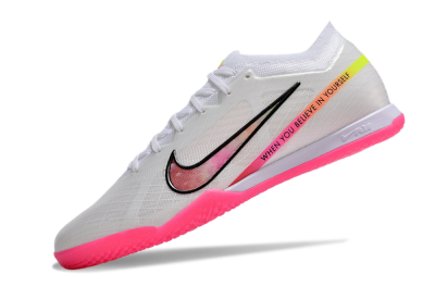 Men's Nike Air Zoom Mercurial Vapor 15 Elite IC Football Shoes - White/Pink/Black/Yellow
