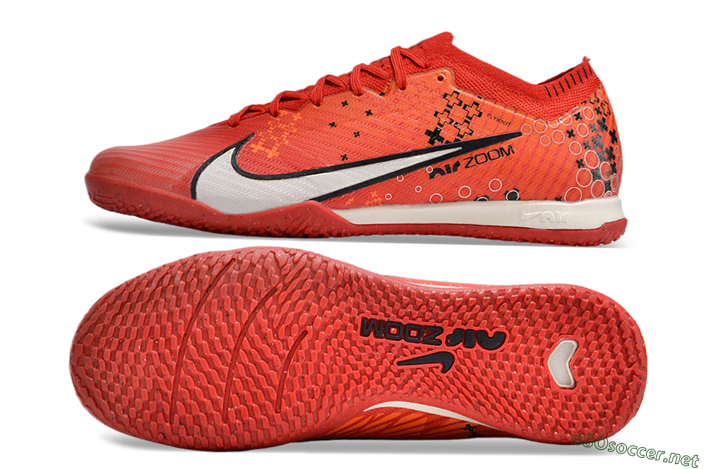Men's Nike Air Zoom Mercurial Vapor 15 Elite IC Football Shoes - Red/White/Black 1
