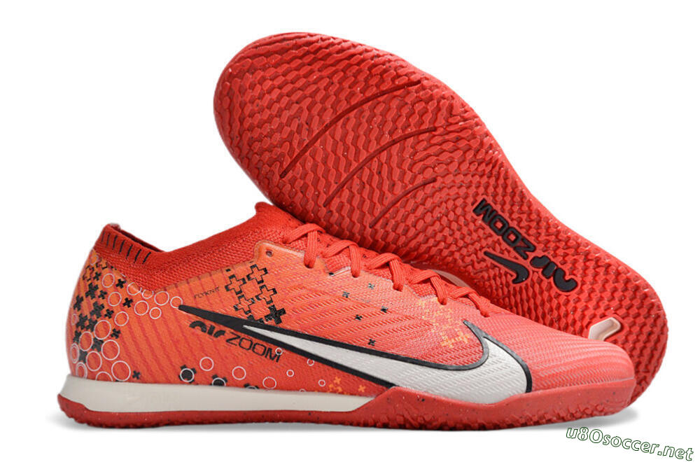 Men's Nike Air Zoom Mercurial Vapor 15 Elite IC Football Shoes - Red/White/Black 2