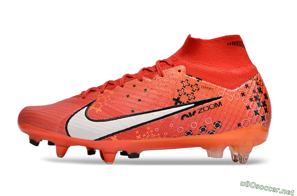 Men's Nike Air Zoom Mercurial Superfly 9 Elite SG Football Boots - Red/White/Black 0