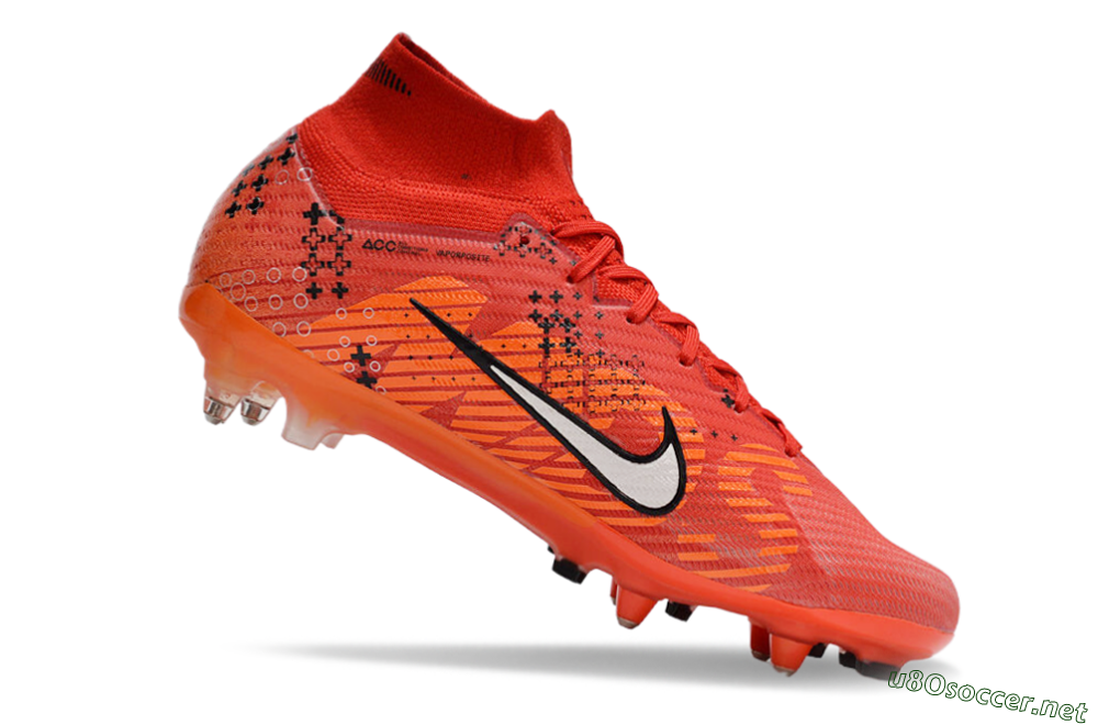 Men's Nike Air Zoom Mercurial Superfly 9 Elite SG Football Boots - Red/White/Black 4