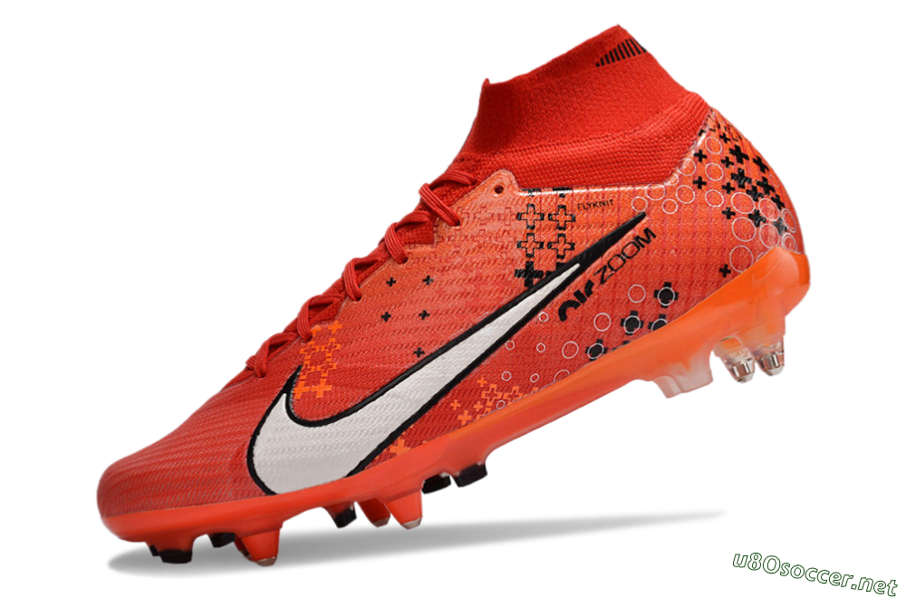 Men's Nike Air Zoom Mercurial Superfly 9 Elite SG Football Boots - Red/White/Black 5