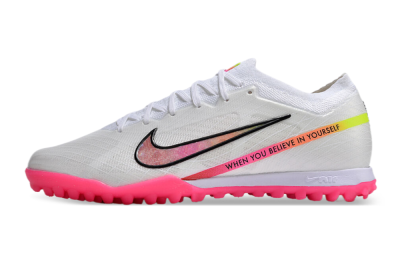 Men's Nike Air Zoom Mercurial Vapor 15 Elite TF Football Shoes - White/Pink/Black/Yellow