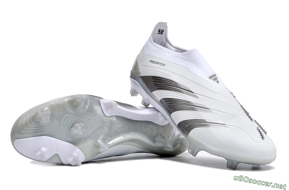 Men's Adidas Predator Accuracy+ FG Football Boots - White/Grey/Silver 1