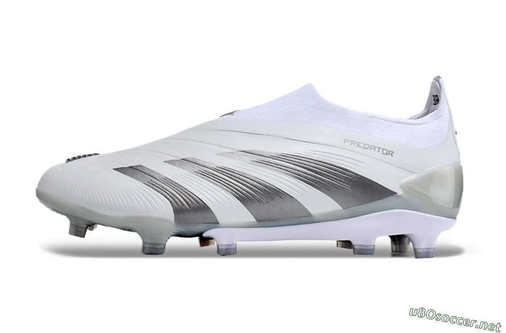 Men's Adidas Predator Accuracy+ FG Football Boots - White/Grey/Silver 0