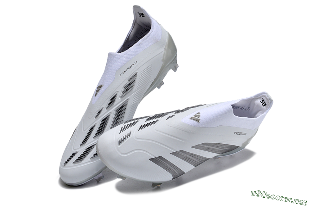 Men's Adidas Predator Accuracy+ FG Football Boots - White/Grey/Silver 3