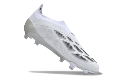Men's Adidas Predator Accuracy+ FG Football Boots - White/Grey/Silver