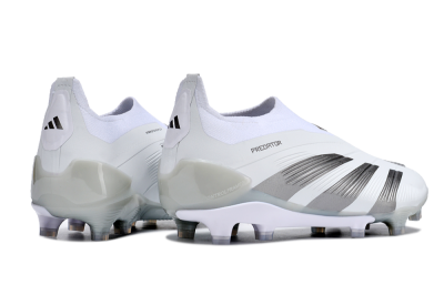 Men's Adidas Predator Accuracy+ FG Football Boots - White/Grey/Silver