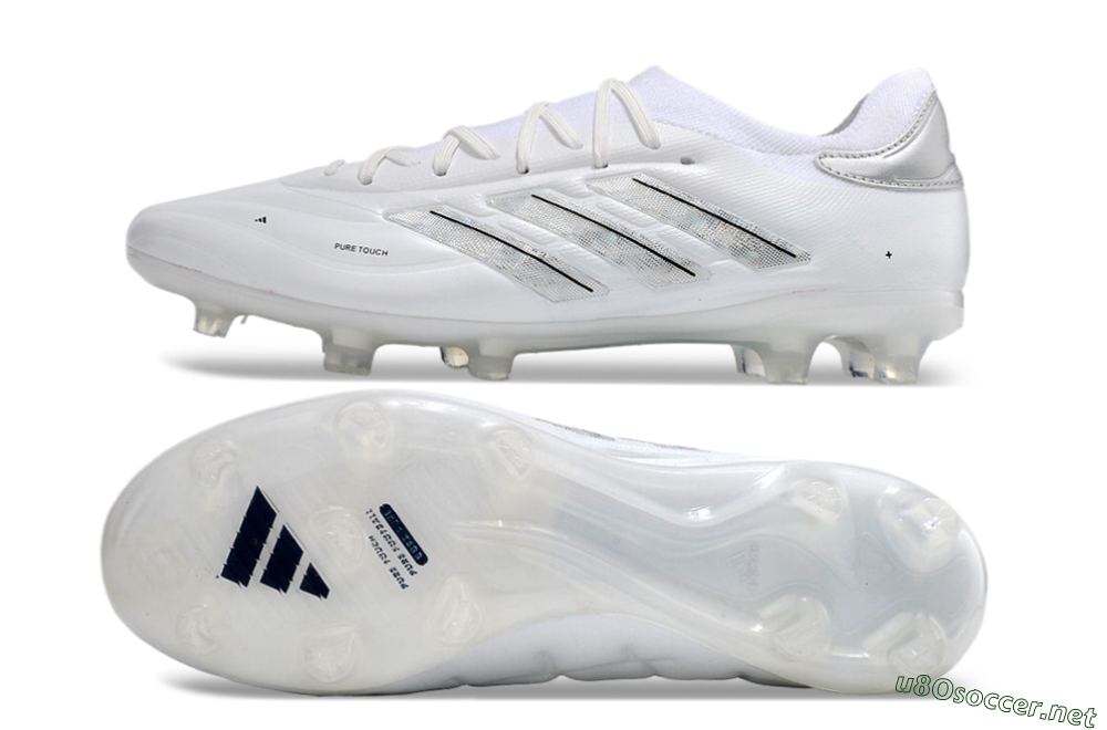 Men's Adidas Copa Pure 2+ FG Football Boots - White/Silver/Black 1