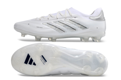 Men's Adidas Copa Pure 2+ FG Football Boots - White/Silver/Black