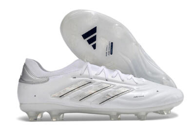 Men's Adidas Copa Pure 2+ FG Football Boots - White/Silver/Black